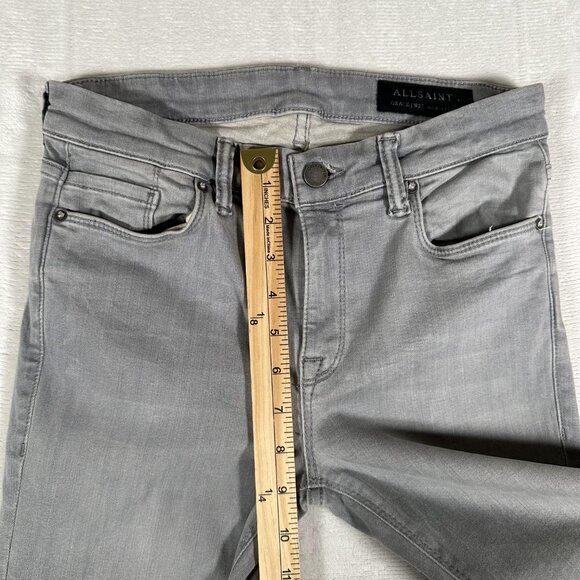 All Saints Grace Jeans Women Size W27 L29 Gray Skinny Denim Cotton Blend GUC - Picture 5 of 10